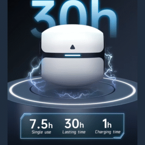 REXOH TWS Wireless Earphones with Portable Charging Box, Supports Upto 60 Hours, Sound, Side Hatch Design, Enc Noise Cancelling, Equipped with Soft Earmuffs, White