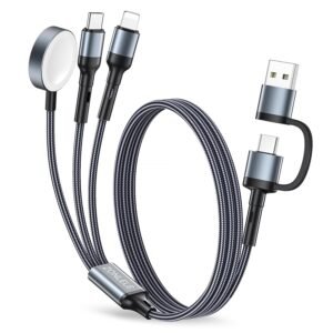 Charger Cable for Apple Watch Upgraded 3 in 2 Fast iPhone Watch Charger USB C Multi Fast Charging