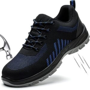 Karahanlar Steel Toe Shoes Comfortable Lightweight Work Safety Shoes Puncture Proof Slip Resistant Indestructible Sneakers Construction
